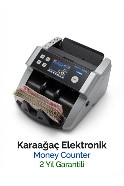Karaağaç Elektronik Money Counter Türk Lirası Karışık Para Sayma Makinesi