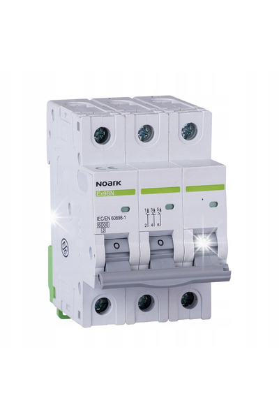 NOARK ELECTRIC Disjunctor 6 Ka, C, 10A, 3P, Ex9Bn 3P C10 Noark 100141