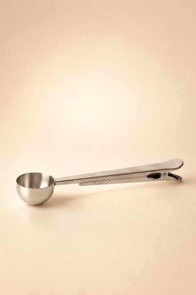 Archora 2-in-1 Stainless Steel Coffee Measuring Spoon and Package Clip