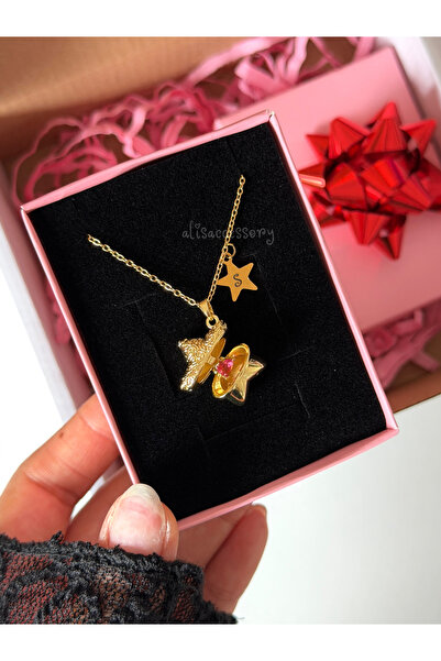 Alis Accessory Harfli çelik yıldız kolye