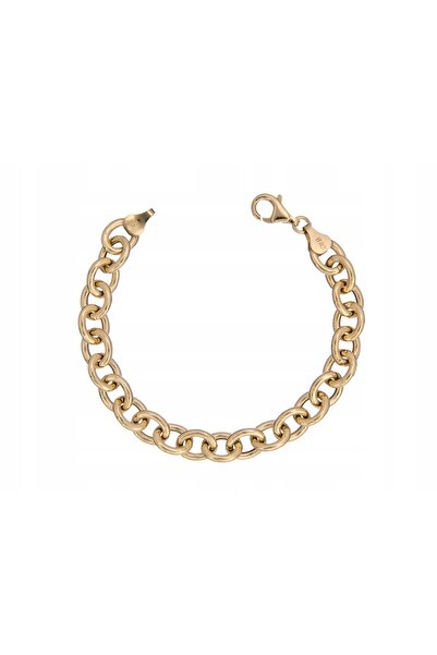 NO BRAND Brățară argintie Rolo gonflabilă 20cm 8,5mm Aurie