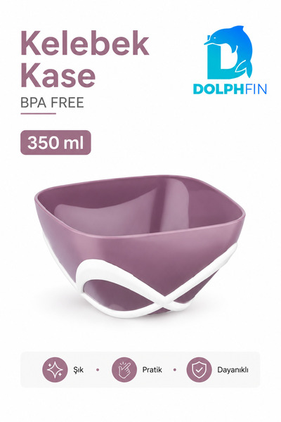 DolphFin وعاء على شكل فراشة سعة 350 مل خالٍ من مادة BPA، وعاء تزييني للتقديم ...