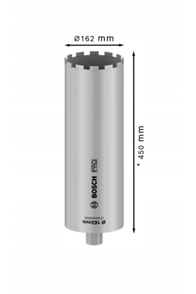 NO BRAND Diamond Crown 162mm Freză carotieră umedă Bosch Pro