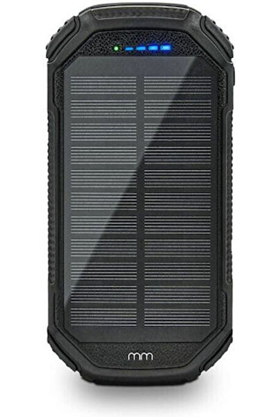 MIKAMAX Ηλιακό Power Bank 20000mAh Μαύρο