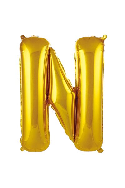 Parti Dükkanı 40 Inch 100 cm Gold Letter N Foil Balloon Helium Compatible Bir...