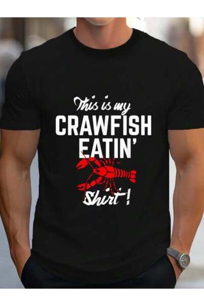 799 100% Cotton Crawfish Eating Shirt Cajun Boil Festival Party Men T-Shirt M...