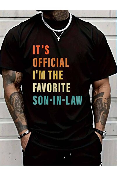 799 100% Cotton It's Official I'm The Favorite Son In Law Funny Family Humor ...