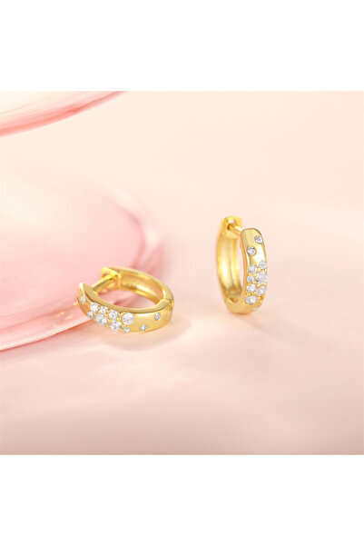 NO BRAND Cercei de aur Argint 925 Zirconiu Argint Sterling Închizătoare engle...