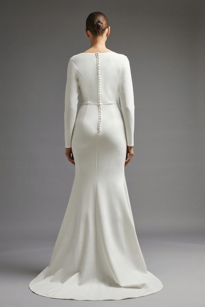 NO BRAND Coast 36 Rochie de seară și de mireasă alb fildeș, simplă, cu talie,...