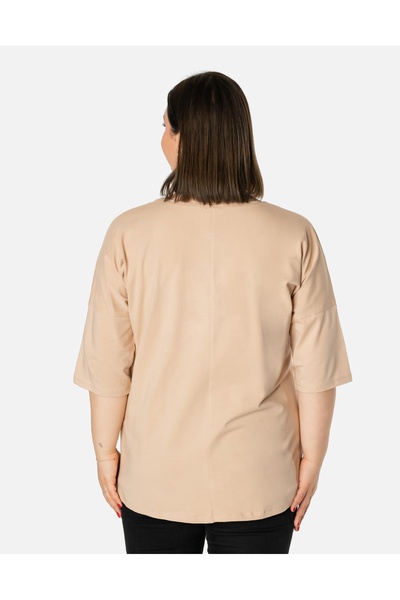 NO BRAND Bluză tunică lungă de damă, mărimi mari 5075-3