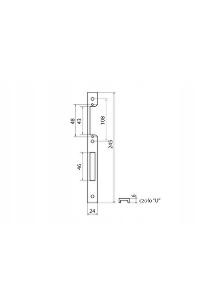 NO BRAND 1026989 Zăvor Wilka pentru încuietoare 1433/1438 U24X245X6