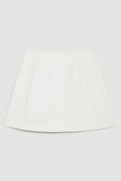 NO BRAND Fustă mini albă cu imperfecțiuni, clasică, elegantă, Karen Millen 34