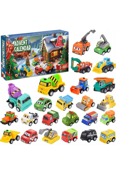 NO BRAND Calendar de Advent de Crăciun cu jucării 24 mașini