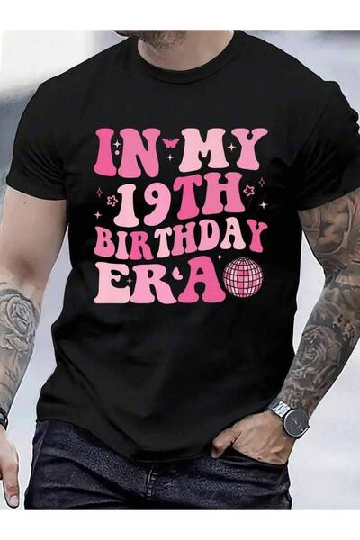 45 BPM تي شيرت فاخر من القطن 100% بتصميم 'In My 19th Era Girl Nineteen 19 Yea...