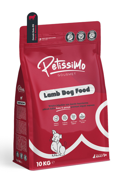 Gerçek Kuzu Etli ve Esmer Pirinçli Premium Yetişkin Köpek Maması 10 Kg - Düşük Tahıllı