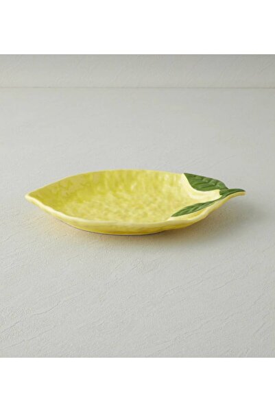 RED SERAMİK Lemonella Seramik Kayık Tabak 27x19x6cm Sarı