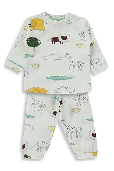 Civil Baby Safari 6-18 Months Pajama Set - Ecru