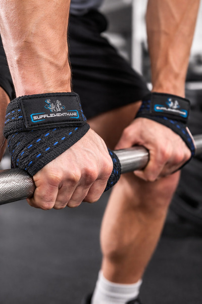 SUPPLEMENTHANE 8 Loop Lifting Straps Weightlifting Strap Straps 2-Pack - Blue