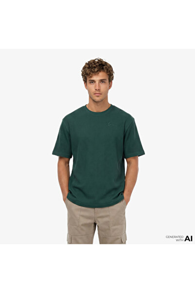 KARL KANI Signature Waffle Men's Green T-Shirt