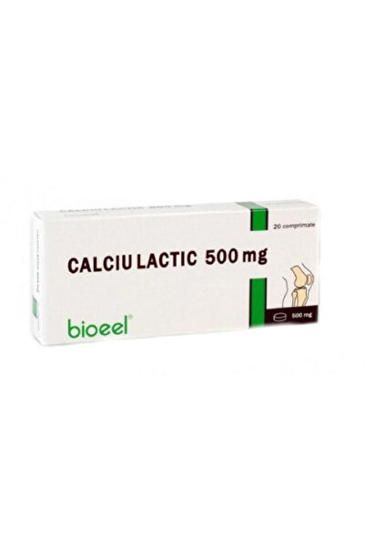 Bioeel Calciu Lactic Bioeel, 500mg, 20 comprimate