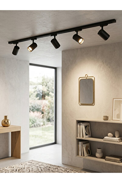 LED PROJEM 5 Lİ LED RAY SPOT SET SİYAH GÜNIŞIĞI