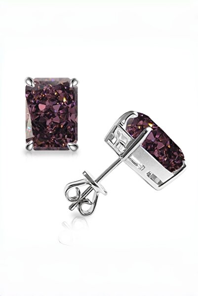 MEETMAY 18K Gold Plated S925 Silver Radiant Cut Earrings - 4ct 8x10mm Crushed...