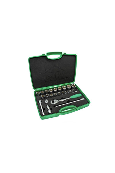 Elta Altı Köşe Lokma Anahtar Takımı 1/2'' 24 Parça