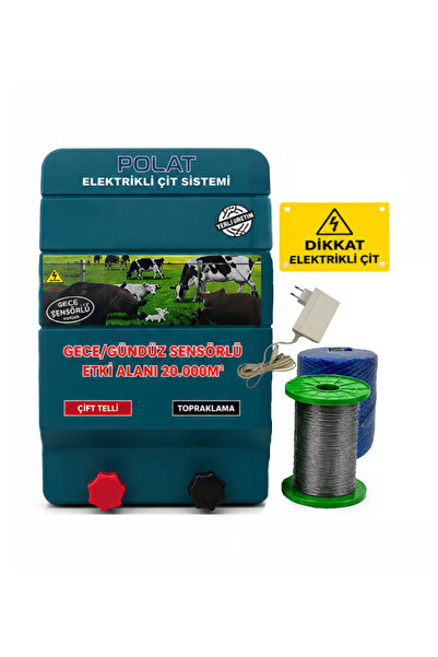 220V ADAPTÖRLÜ EKO 1000 Metre (10-15 DÖNÜM) Elektrikli Çit