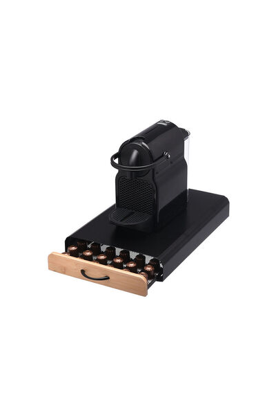 Estia Home Art ESTIA ΘΗΚΗ ΓΙΑ ΚΑΨΟΥΛΕΣ ESPRESSO BAMBOO ESSENTIALS ΜΕΤΑΛΛΙΚΗ Σ...