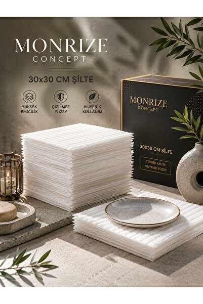Monrize Concept 30x30 cm Şilte 50 Adet Tabak Arası Ayırıcı Köpük | Bardak Cam...