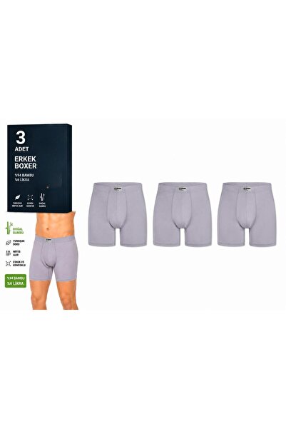 Yıldız Çamaşır Boxeri din lycra de bambus pentru bărbați (320-324) - 3 bucăți