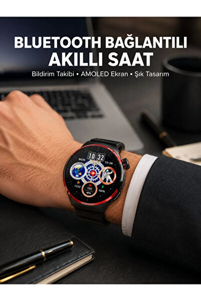 Genel Markalar NFC Destekli Akıllı Saat AMOLED Ekranlı Şık Tasarım Yeni Nesil