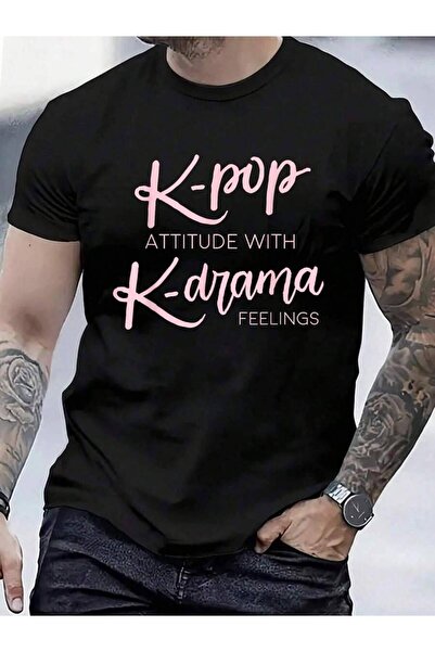 799 قميص من القطن بنسبة 100% من Just Apparel K-Pop Attitude، تي شيرت لمحبي مو...