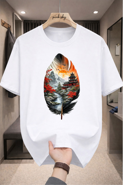 Pink Sky Premium Oversize T-Shirt 100% Cotton Unisex Comfortable Fit Trending...