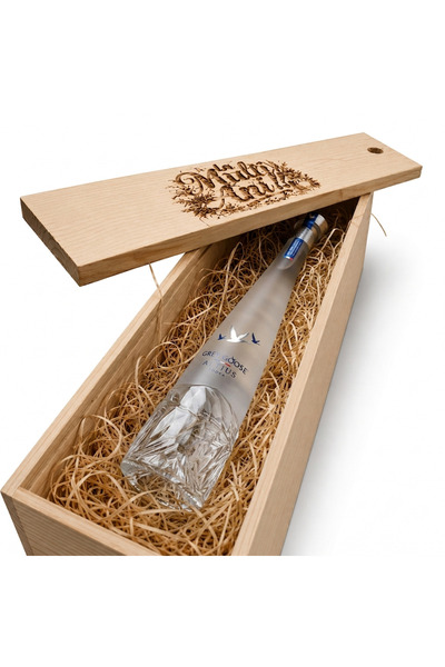 Grey Goose Pachet Cadou Cutie Lemn Personalizata Vodca Altius 40%, 0.7L