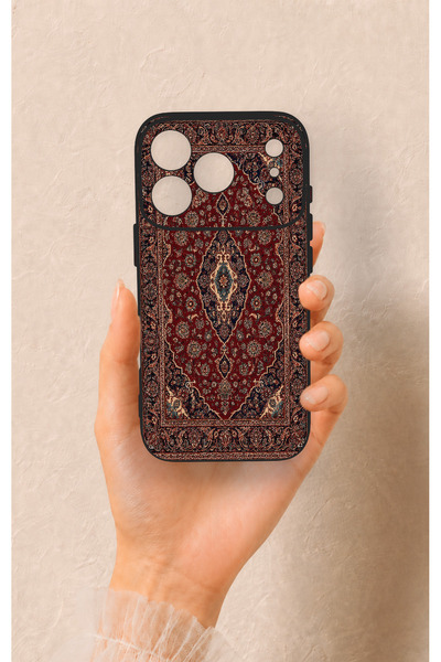 Vip Case iPhone 17 Pro Uyumlu Acem Halı Desenli Silikon Kılıf