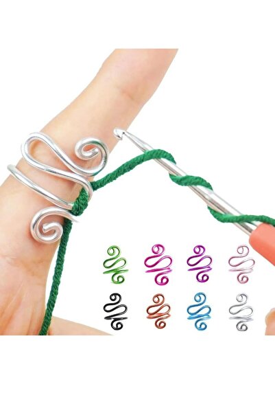 MarifetDükkan YILAN MODEL METAL ÖRGÜ YÜZÜK - AYARLANABİLİR ÖRGÜ İPLİK AYIRICI...