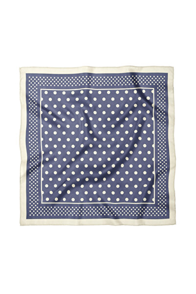 Sultan İpek Polka Dot Patterned Scarf / Bandana 70X70Cm