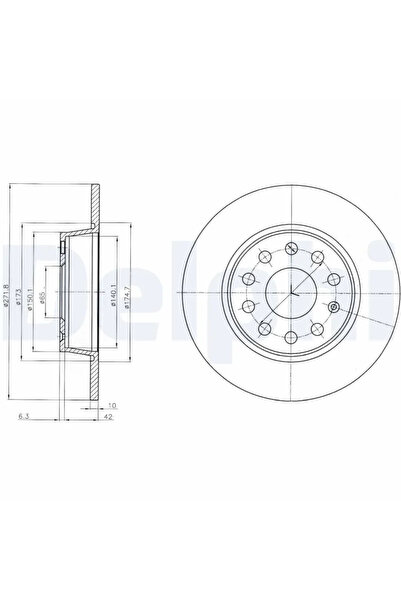 DELPHİ Set Discuri Frana Audi A3 Multicar Tremo 1978-2024