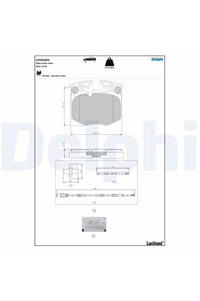DELPHİ Set Placute Frana Frana Disc Bmw 4 Cupe/5/6 Gran Turismo 2017-2022