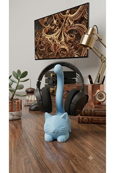NureStore Cute Cat Figured Headphone Stand & Desk Organizer-25Cm