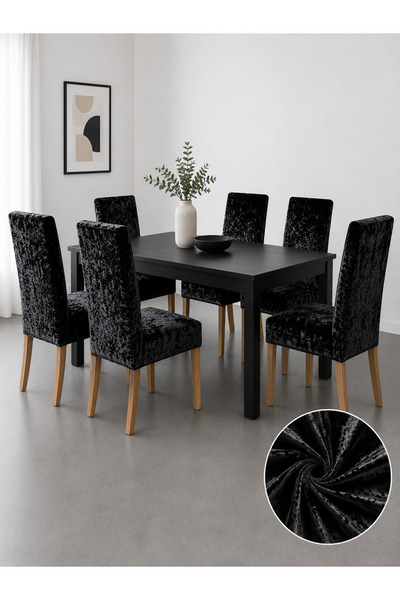 delfin HomeRoy Huse Catifea pentru Scaune – Set 6 Bucăți