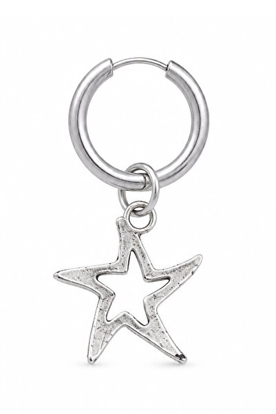 Blisse Piercing Unisex Silver Color Surgical Steel Dangle Sea Star Figured Ho...