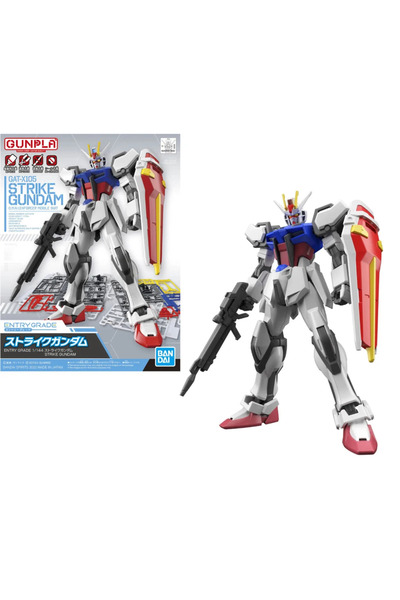 BANDAI Kit model Gunpla Strike Gundam, grad de început, 1/144