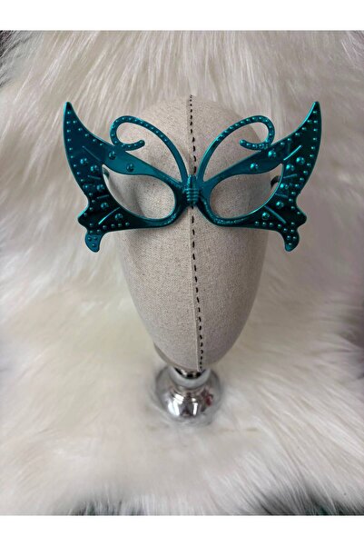 kidspartim Party Glasses Plastic Without Glass Butterfly Model Blue