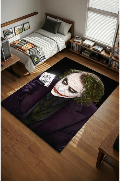 Milura Joker Dark Knight Dijital Baskılı Kaymaz Taban Oyuncu ve Genç Odası Ha...