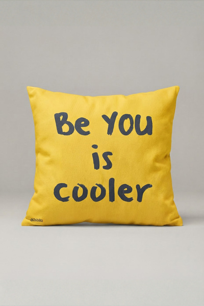 Generic Brand غطاء وسادة أصفر مطبوع عليه Be You Is Cooler 248 - تصميم Be You ...