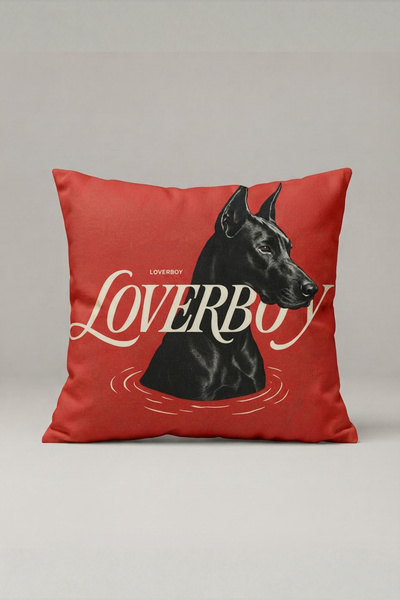 Generic Brand Red Lover Boy Dog Patterned Throw Pillow Cover 254 – Lover Boy ...