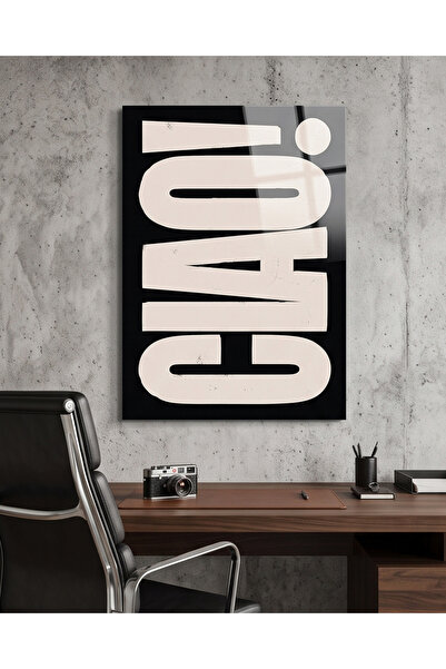 FavloArt Ciao Typo Pleksi Tablo | Modern Minimal Duvar Dekoru