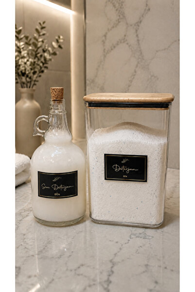 Dia Detergent Jar Set 2900 ml + 1 Liter |   Liquid and Powder Detergent Stora...